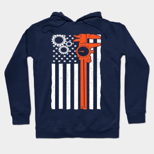 Machinist Flag Tools CNC Machine Operator Machining Hoodie